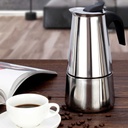 Cafetière En Acier Inoxydable 9 Tasses Argent