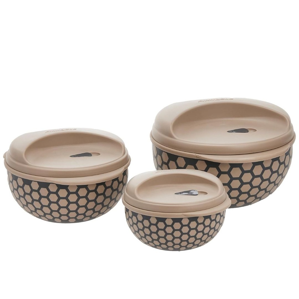 Ensemble de 3 Boites Isotherme Pinnacle 0,5/1/2 L Beige