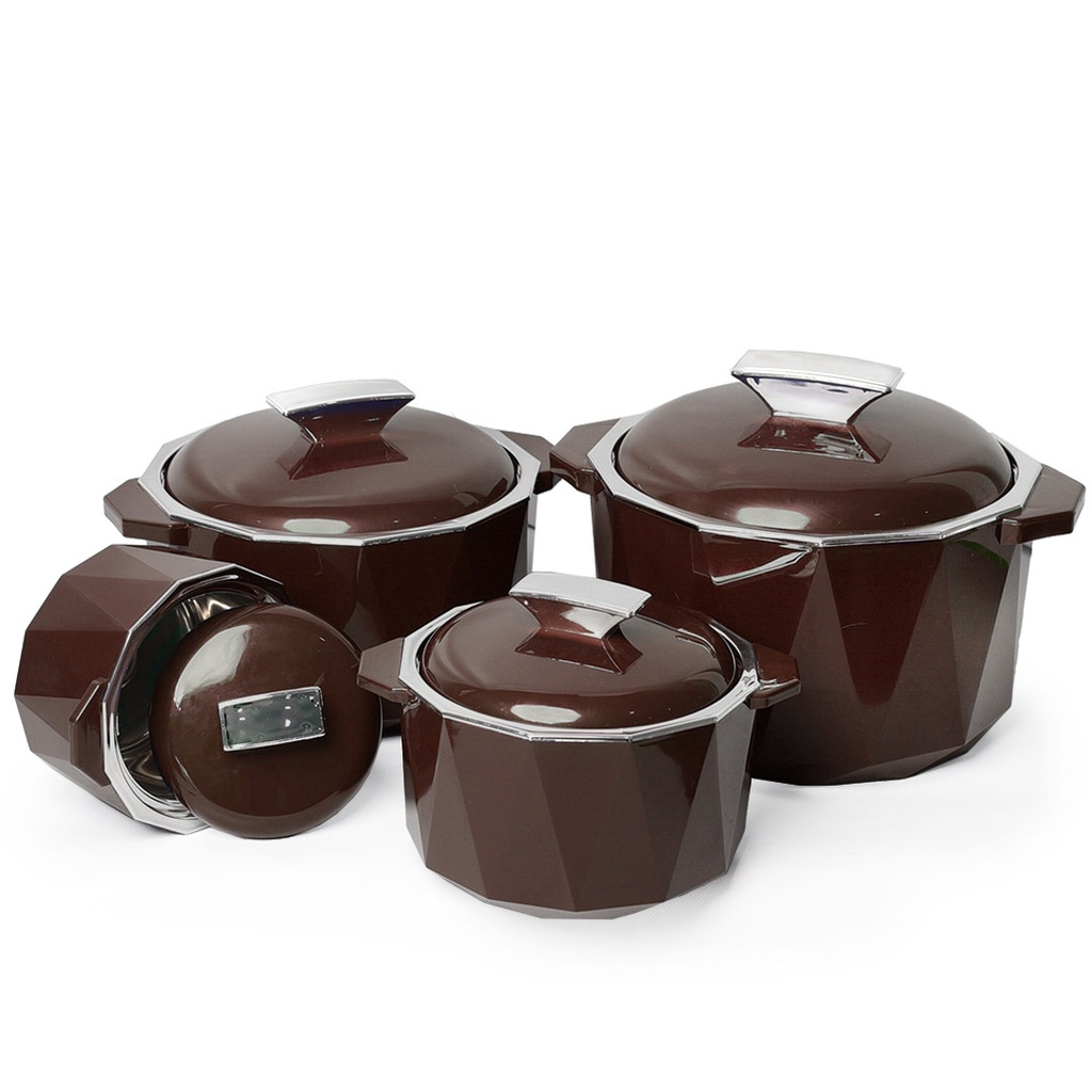 [MBM1808M] Ensemble de 4 Boites Isotherme Pinnacle Marron