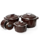 Ensemble de 4 Boites Isotherme Pinnacle Marron