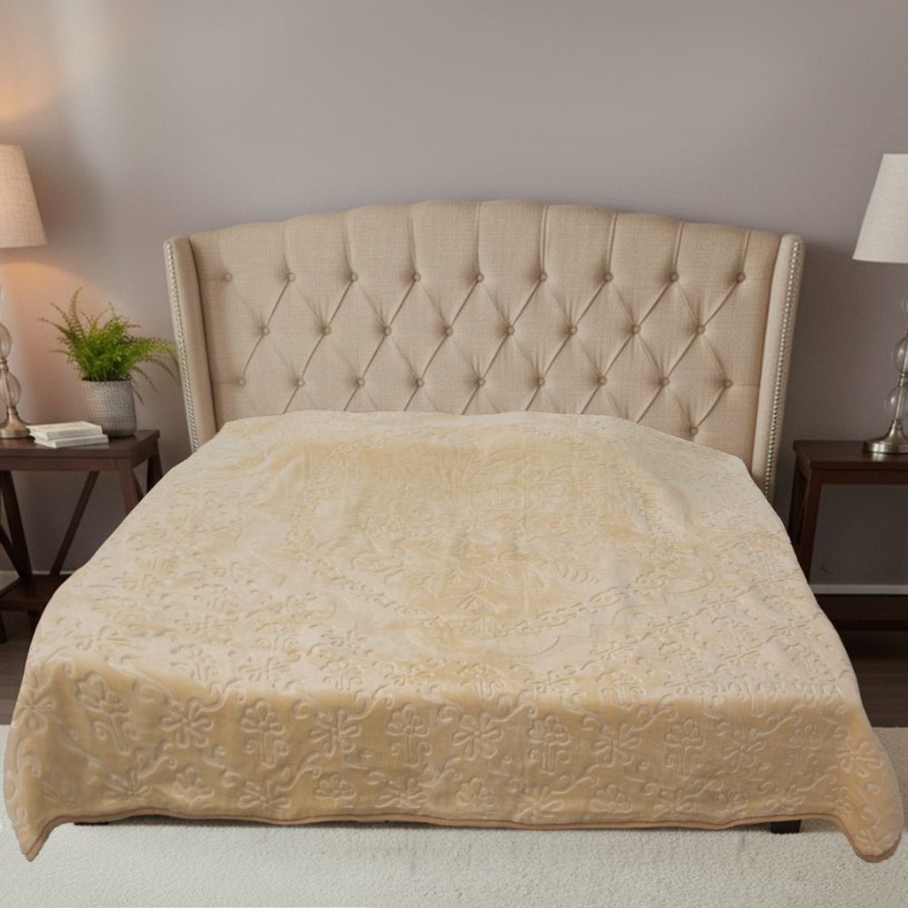 Couverture 2 Places 220/240 Dolce Vita -M11 Blanc cassé