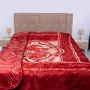 Couverture 2 Places 220/240 Dolce Vita Doubles Faces -M6 Pointé Rouge