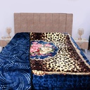 Couverture 2 Places 220/240 Dolce Vita Doubles Faces -M17 Tigre Bleu