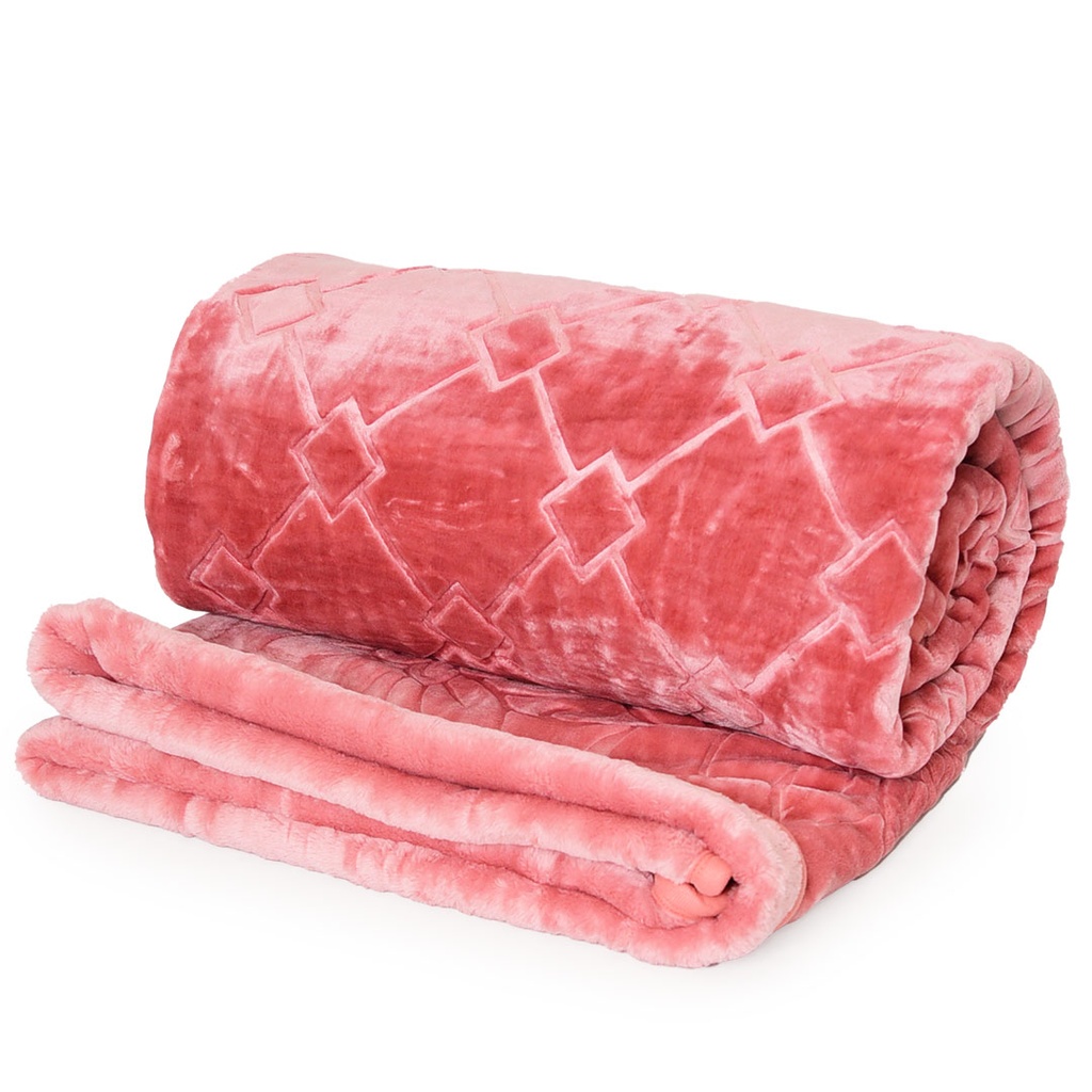 [CDV2P7M1] Couverture 2 Places 220/240 Dolce Vita -M1 Rose Bébé