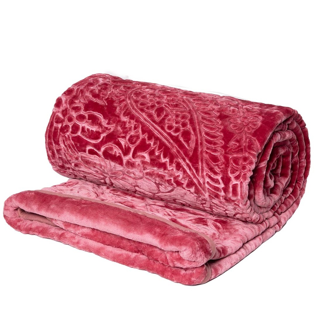 Couverture 2 Places 220/240 Dolce Vita -M10 Rose Foncé