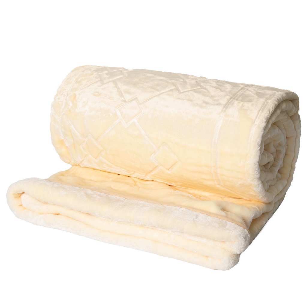 [CDV2P7M11] Couverture 2 Places 220/240 Dolce Vita -M11 Blanc Cassé