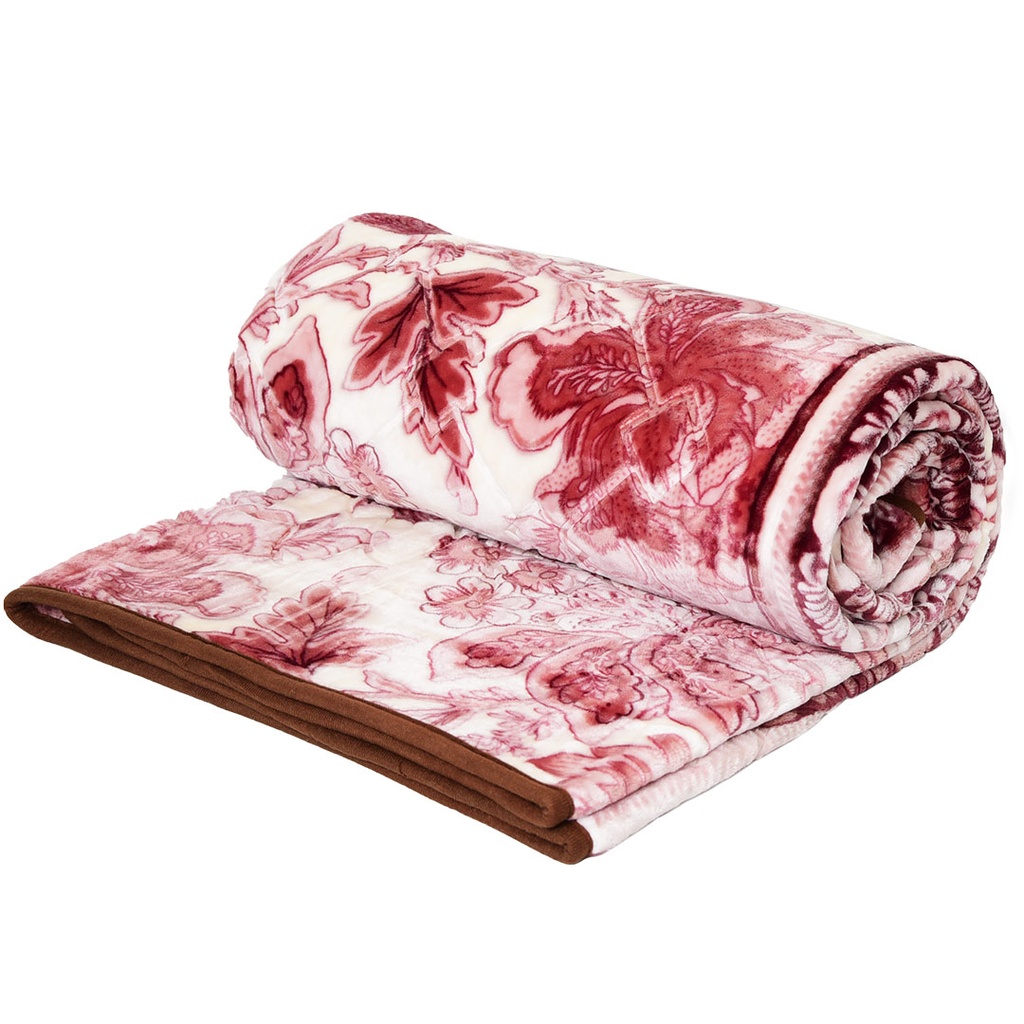 [CDV2P4M1] Couverture 2 Places 220/240 Dolce Vita -M1 Fleur Rosé