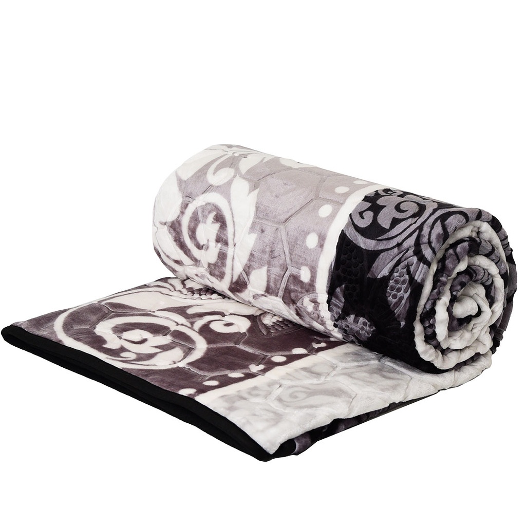 Couverture 2 Places 220/240 Dolce Vita - 4kg-M5 Noir/Gris 