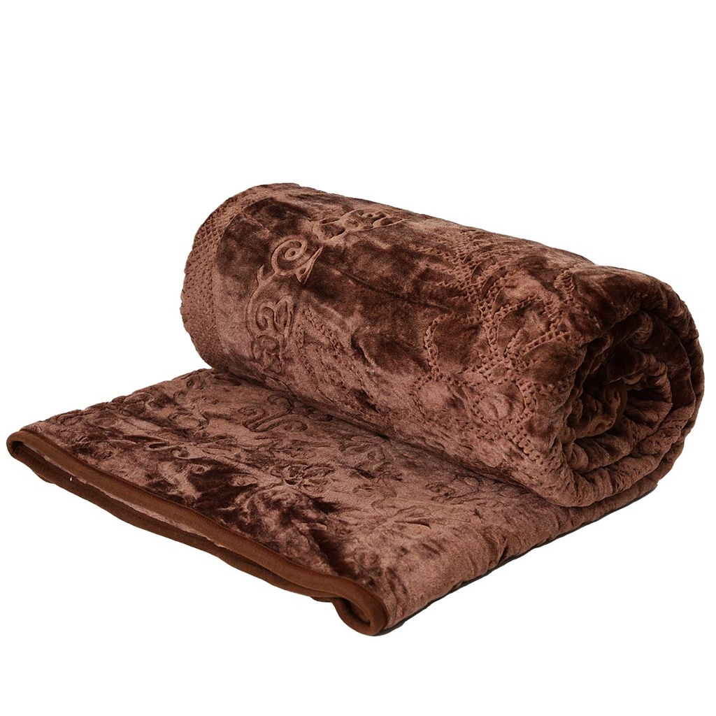 [CDV2P4M19] Couverture 2 Places 220/240 Dolce Vita - 4kg-M19 Marron