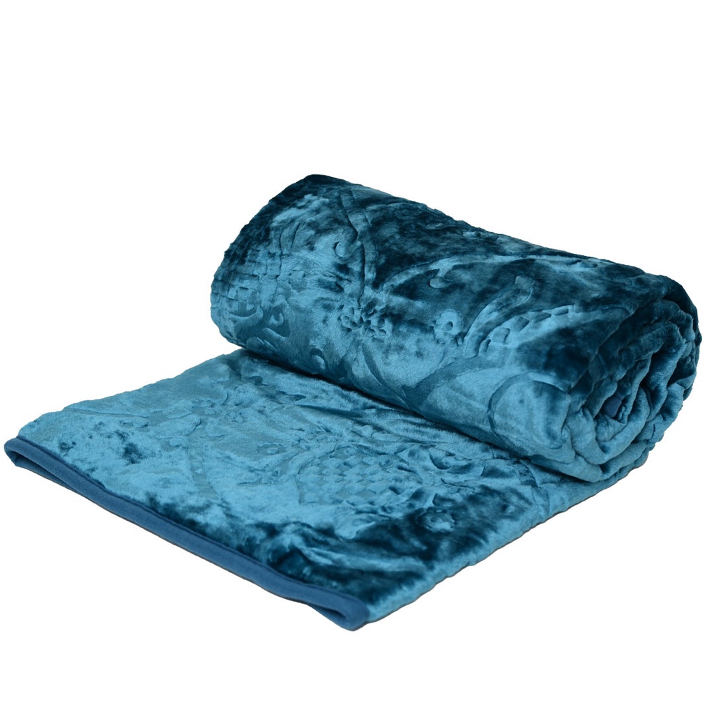 [CDV1P3M6] Couverture 1 Place 160/220 Dolce Vita -M6 Turquoise