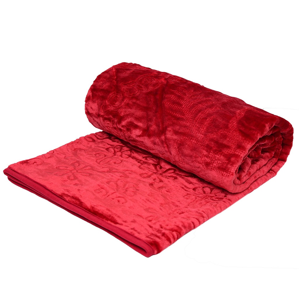 [CDV1P3M9] Couverture 1 Place 160/220 Dolce Vita -M9 Rouge