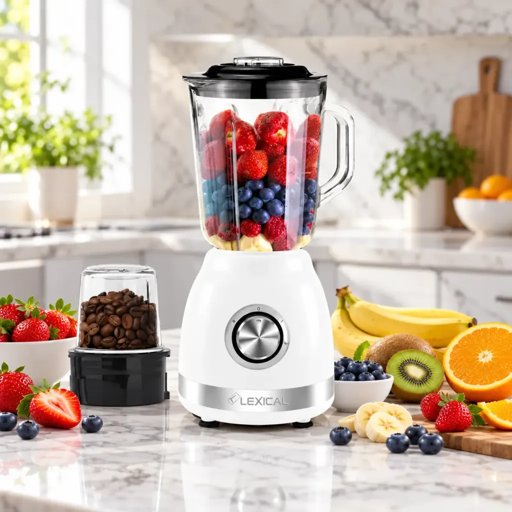 [LBL-1526-1] Blender Avec Grinder Lexical 1,5L 500W- Blanc