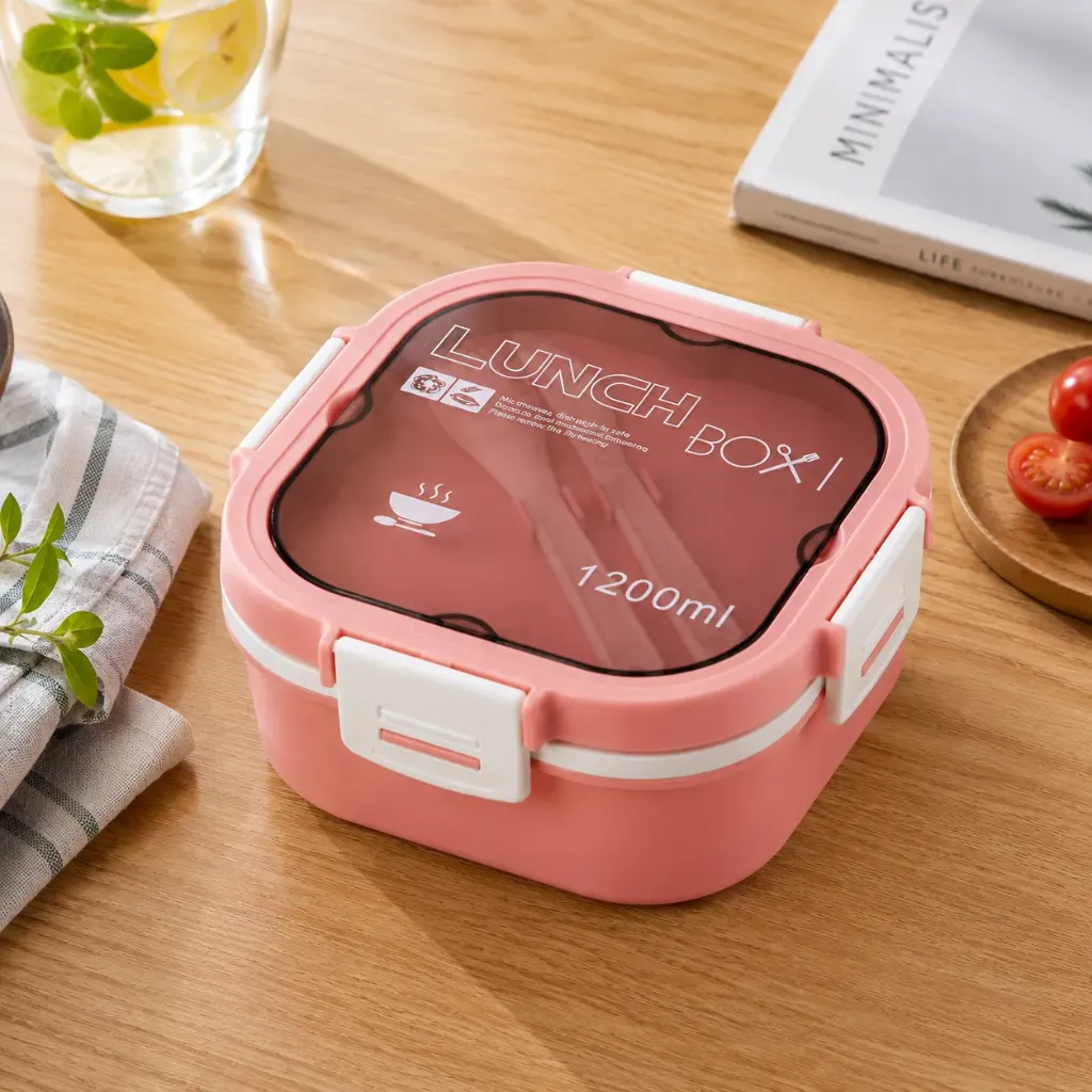 [MBM1032-R] Lunch Box Isotherme carré 1200 ml Rose