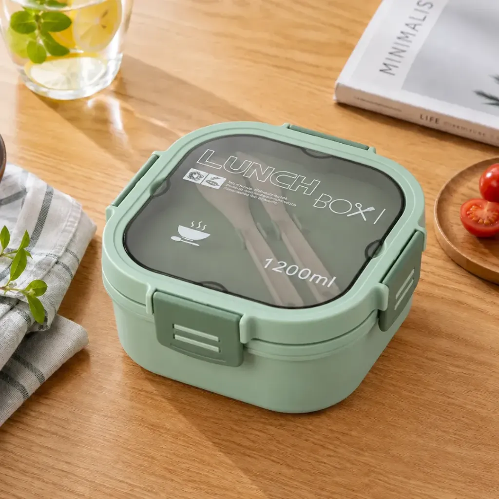 [MBM1032-V] Lunch Box Isotherme carré 1200 ml Vert