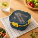 Lunch Box Isotherme carré 1200 ml Bleu
