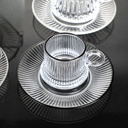 Coffret De 6 Verres à Café AZUR GLASS  8,5 cl Avec Sous Tasses