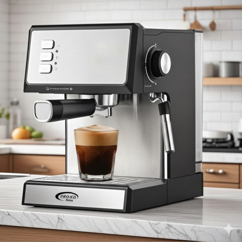 [PE-666GD] Machine à Café Expresso Prova 850W – 1,8L