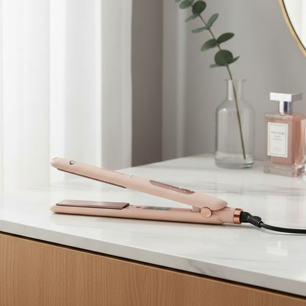 Plaque cheveux Prova Céramique Rose 50W 220°C