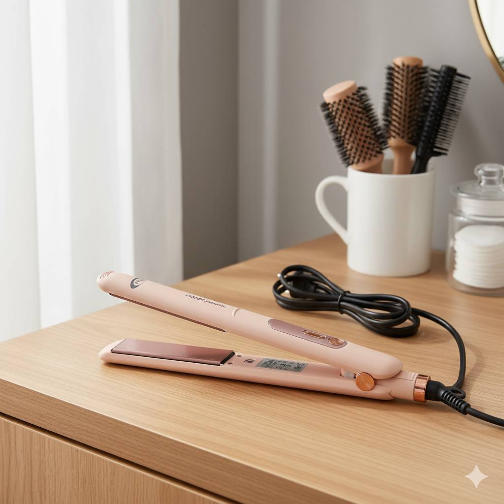 Plaque cheveux Prova Céramique Rose 50W 220°C