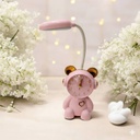 Horloge et Lampe De Bureau Rechargeable LED - Rose