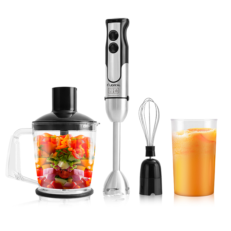 Mixeur Plongeant 4en1 Lexical 600W Noir Inox