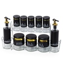 Set Portes Épices 11 Pièces En Verre Avec Support - Noir