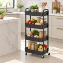 Chariot de Rangement De Cuisine Mobile- 4 Niveaux