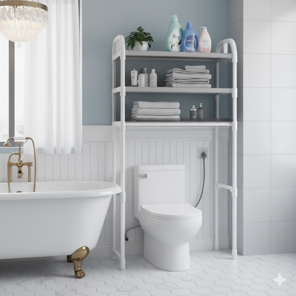 [8838] Étagères De Rangement Salle de Bain 