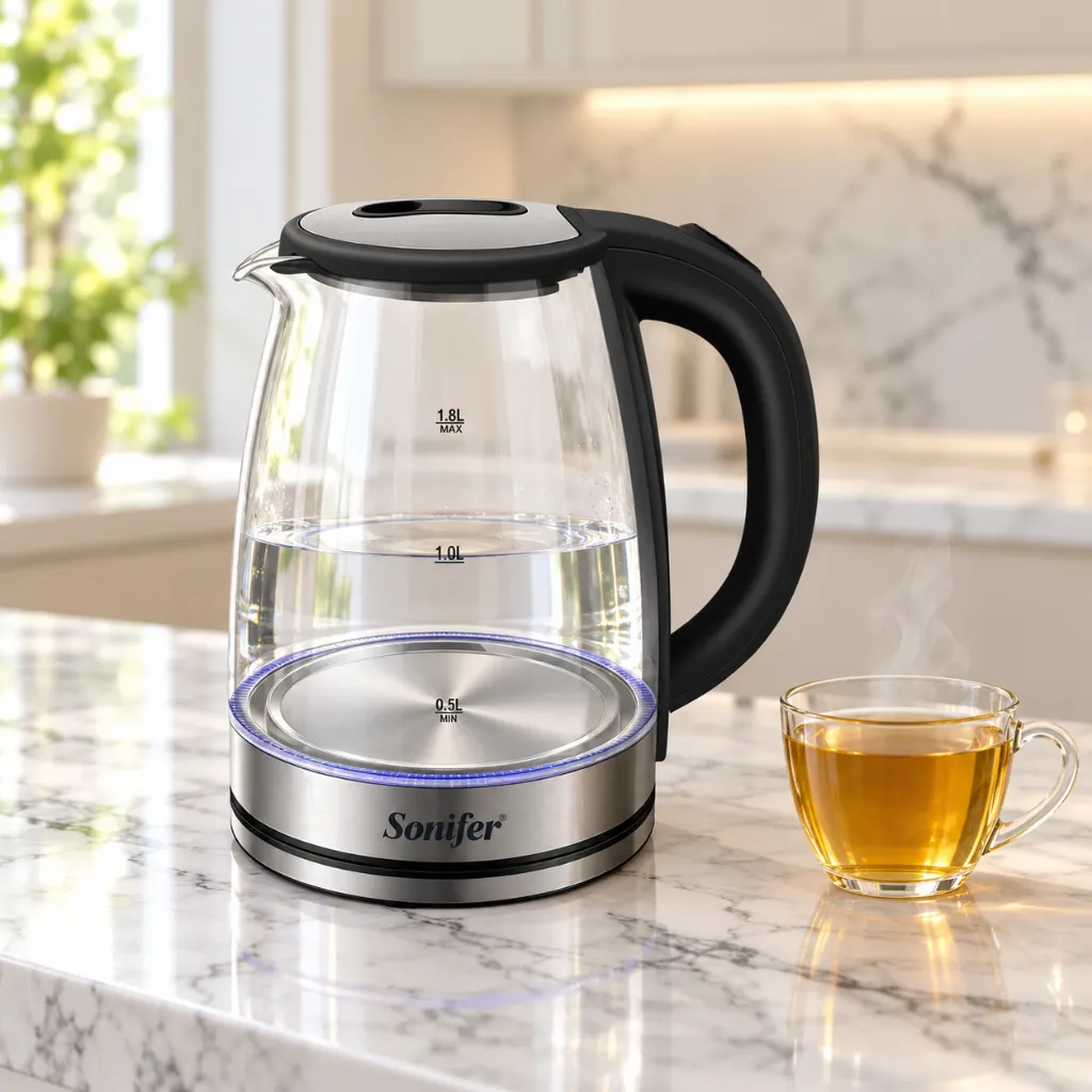 [SF-2116] Bouilloire Eléctrique En Verre 1,8L Sonifer 1500W
