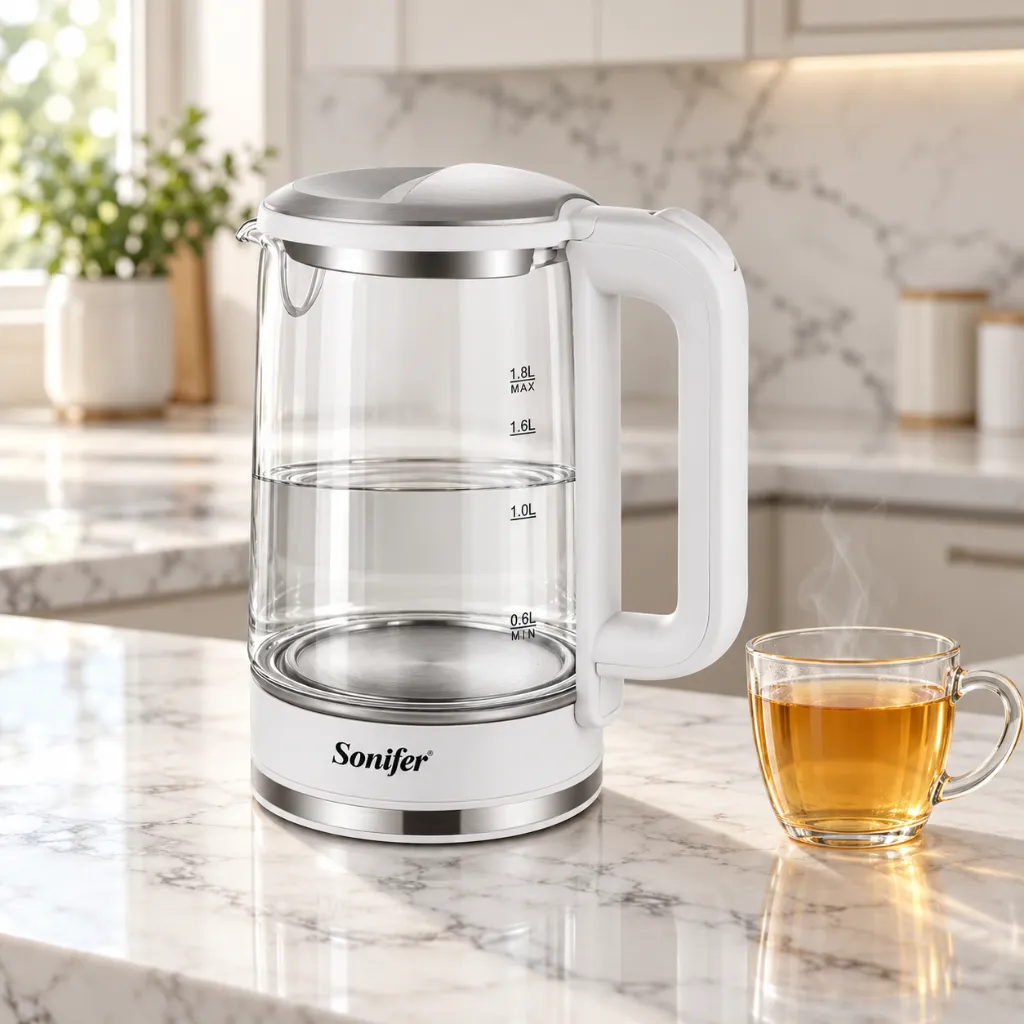 [SF-2141] Bouilloire Eléctrique En Verre 1,8L Sonifer 1500W
