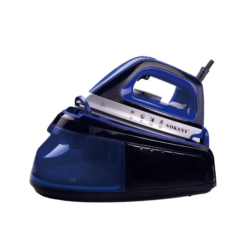 [SK-188] Fer à Vapeur Avec Support Sokany Bleu