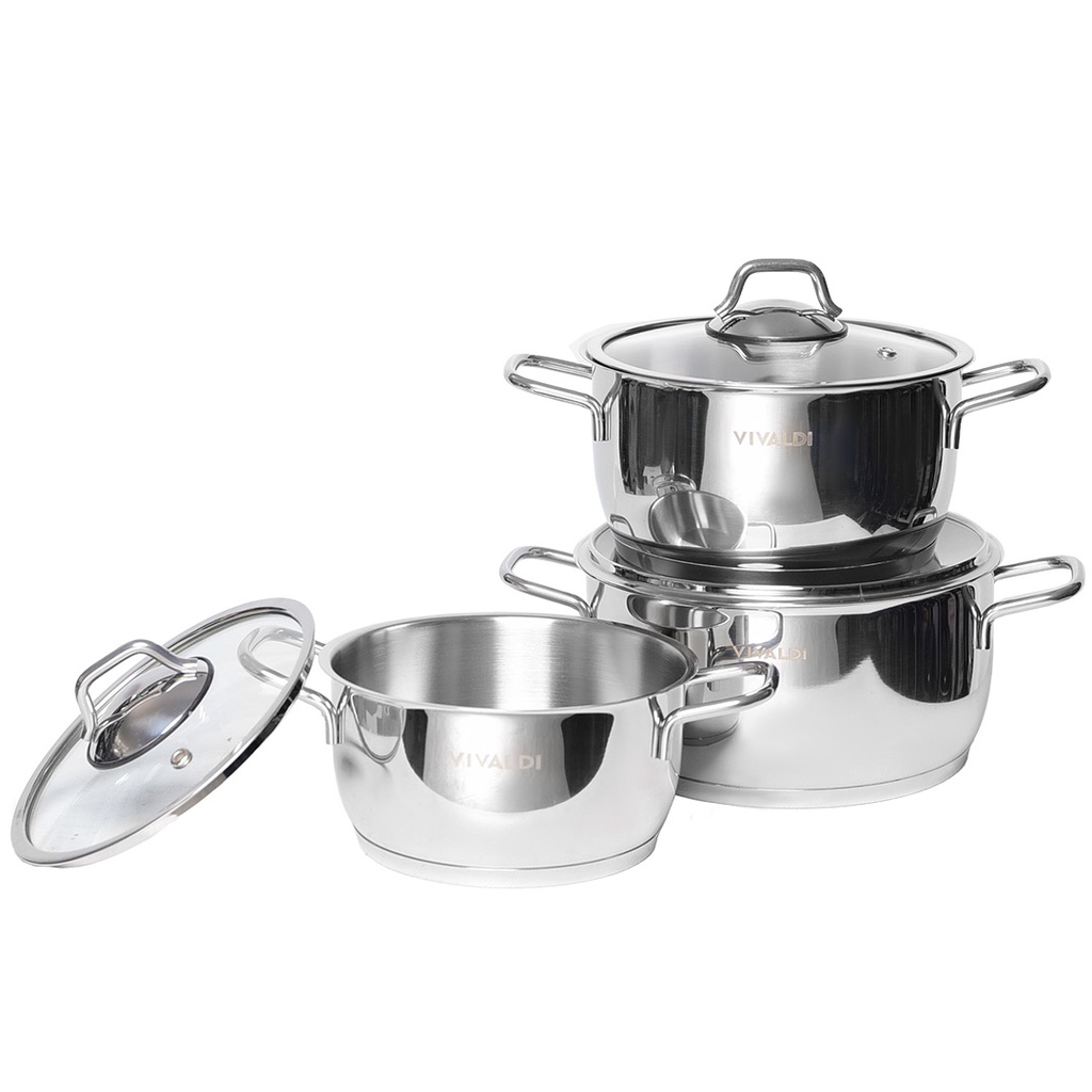 Batterie De Cuisine Vivaldi Almina 6 pieces En Inox 18/10
