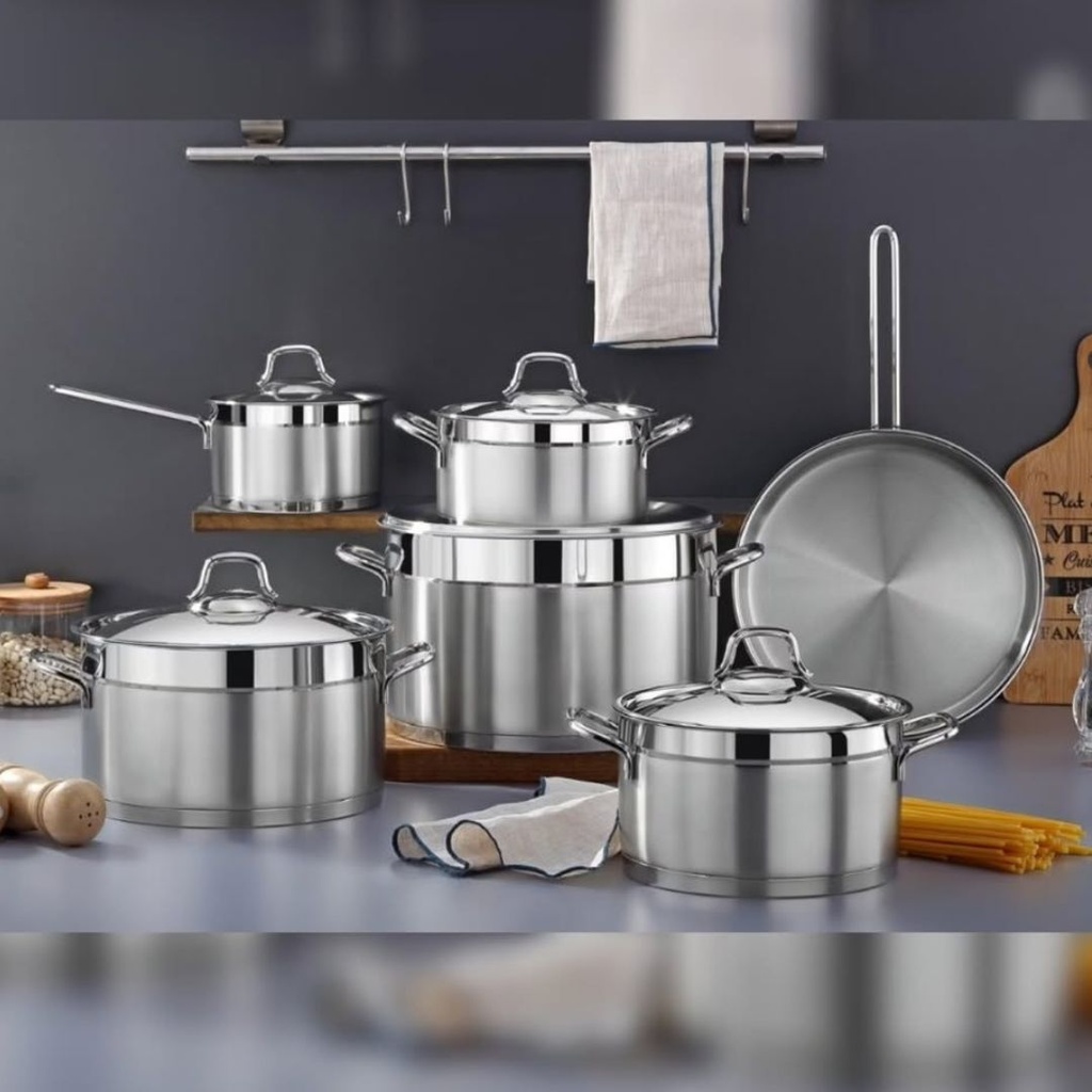 Batterie De Cuisine Vivaldi Anka 11 Pièces En Inox 18/10 - Argent