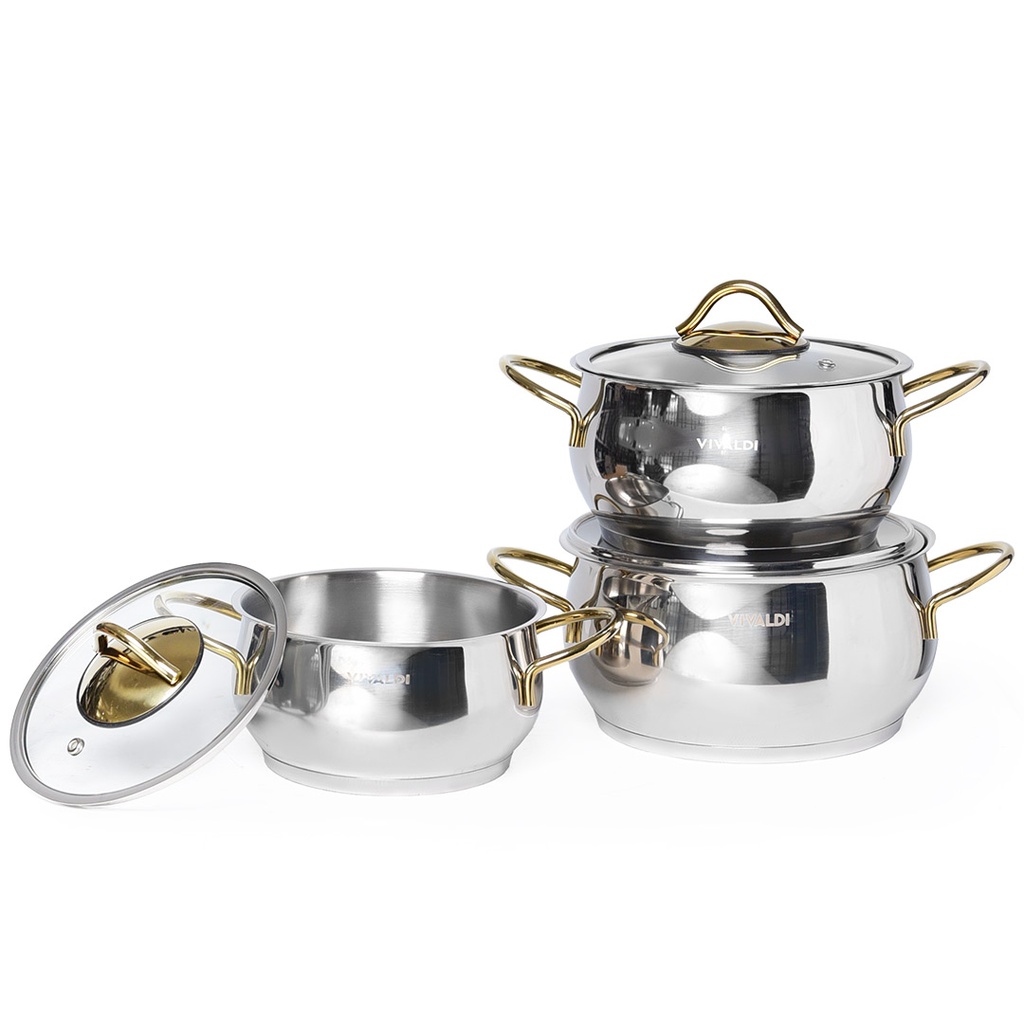 [WHM-1609] Batterie De Cuisine 6 pièces Ufo - Inox 18/10