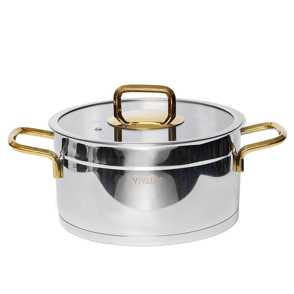 [WHM-1738] Marmite Vivaldi Rosso 20 cm- Inox 18/10