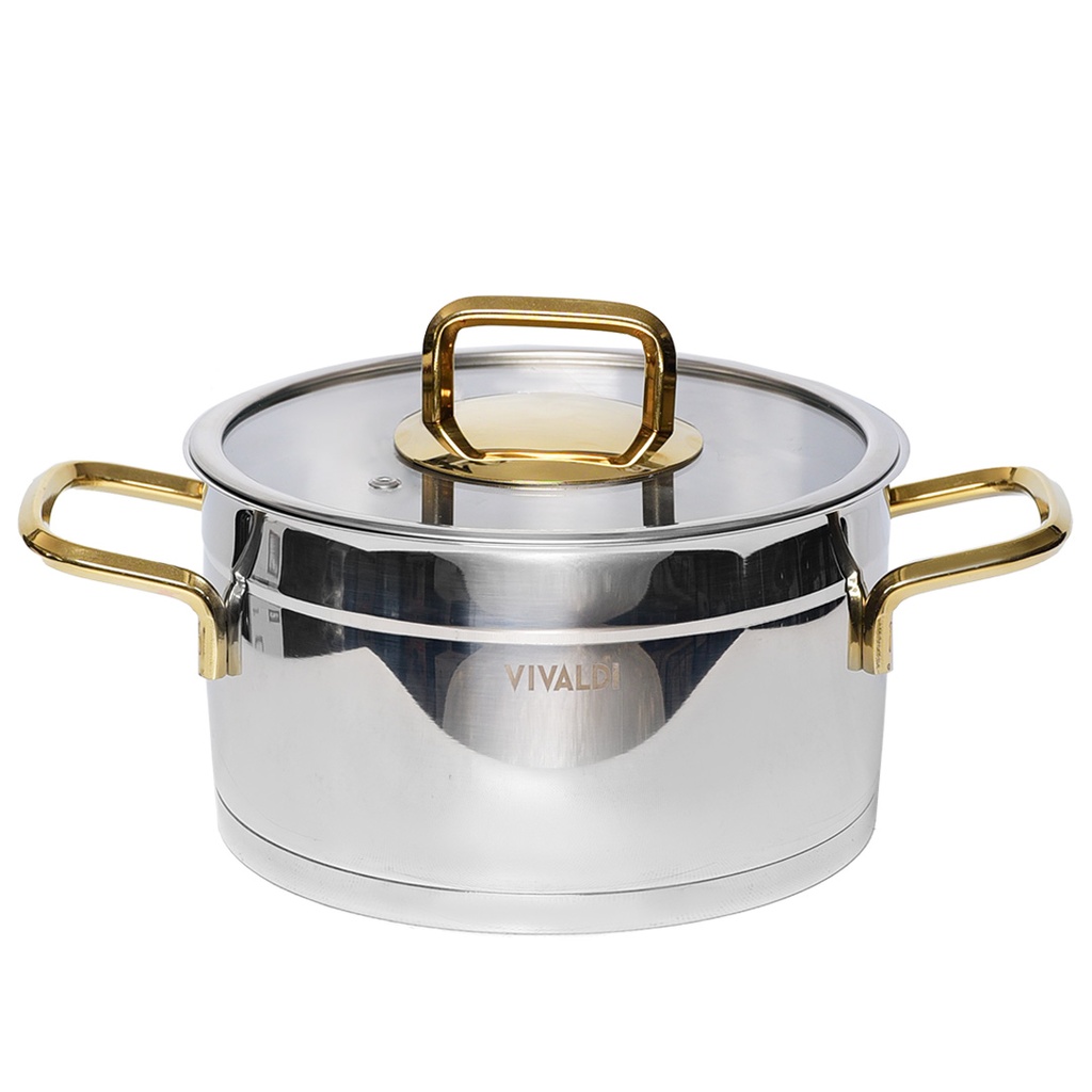 [WHM-1739] Marmite Vivaldi Rosso 22 cm Inox 18/10