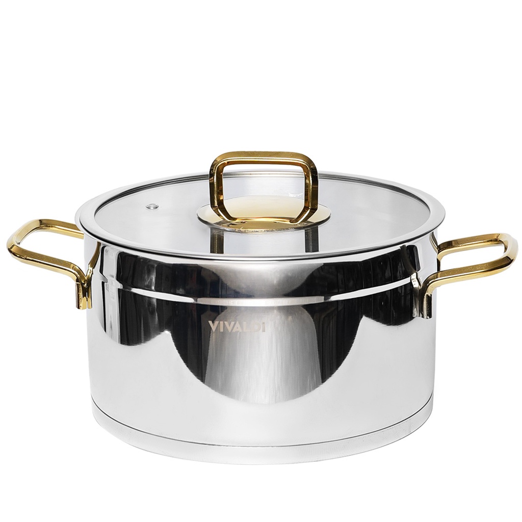 Marmite Vivaldi Rosso 24 cm Inox 18/10