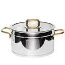 Marmite Vivaldi Rosso 24 cm- Inox 18/10