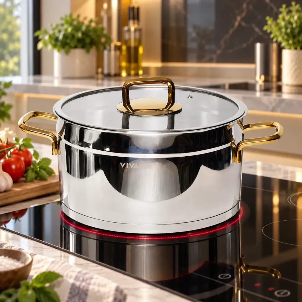 [WHM-1741] Marmite Vivaldi Rosso en Inox 18/10 - 26 cm - Argent