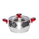 Marmite Vivaldi Tombo 20 cm Inox 18/10 Rouge 