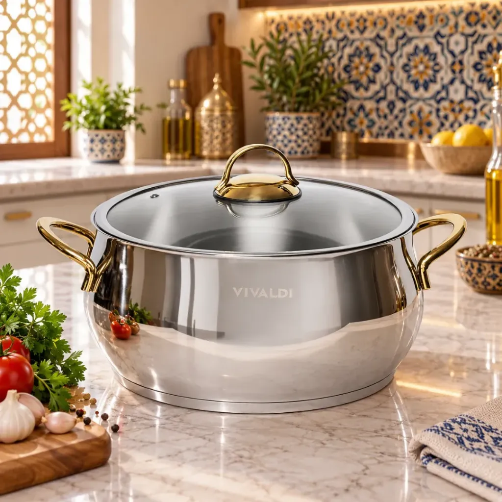 [WHM-1740D] Marmite Vivaldi Tombo 24 cm Inox 18/10- Doré
