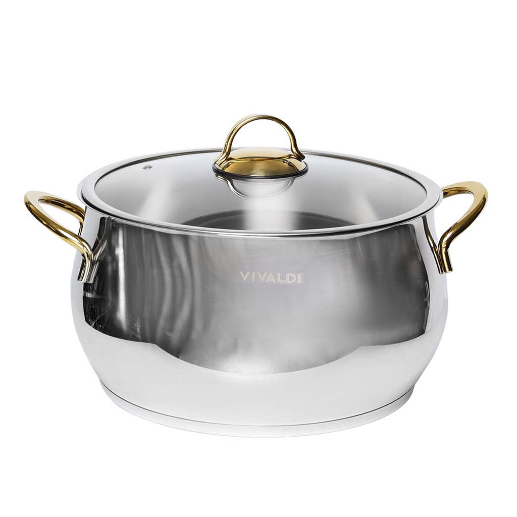 [WHM-1740D] Marmite Vivaldi Tombo 24 cm Inox 18/10- Doré