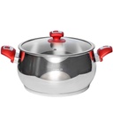 Marmite Vivaldi Tombo 26 cm Inox 18/10 Rouge 