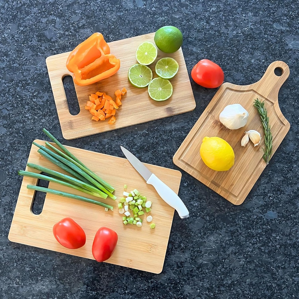 [MBM4570] Lot de 3 Planche à découper en Bois Bambou 