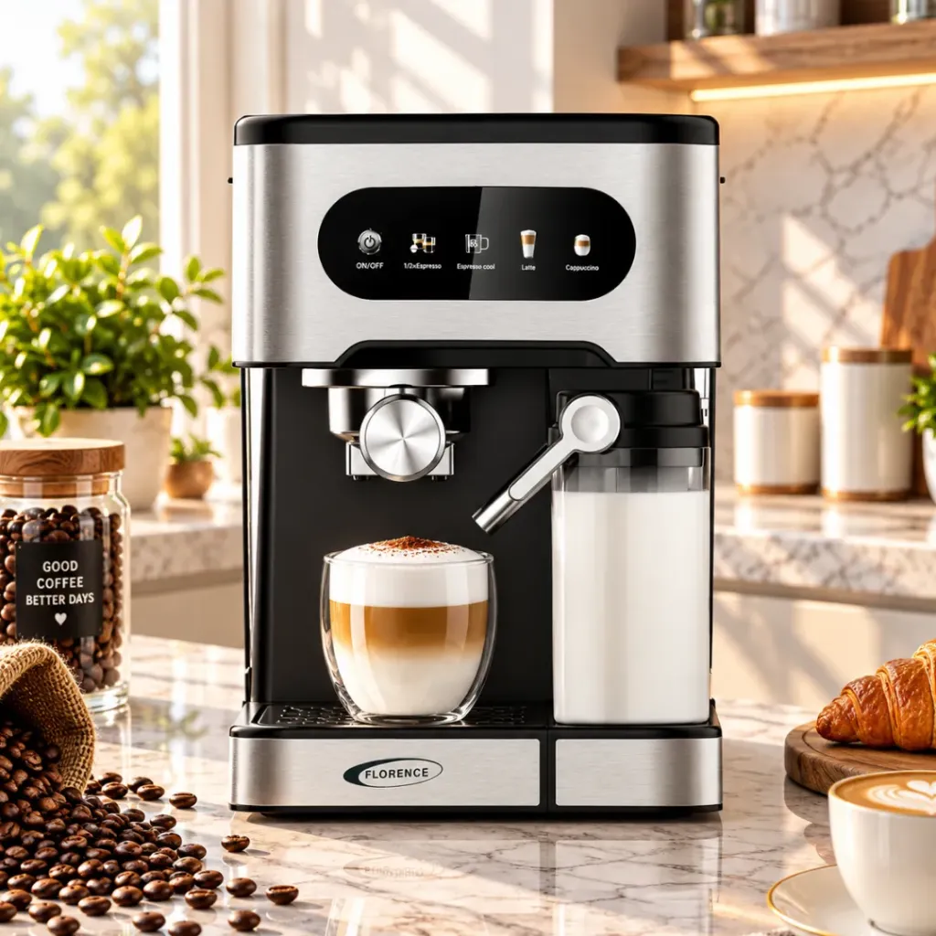 [HK459] Machine a Café Expresso Et Capsule 5 En 1 Florence 1350W 