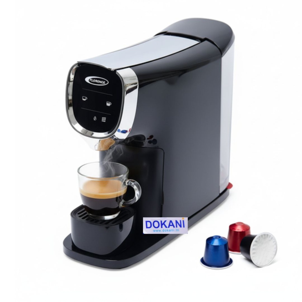 [3A-C285BN] Machine à Café Capsule Nespresso Florence 1000ML 19Bars 2200W Noir 