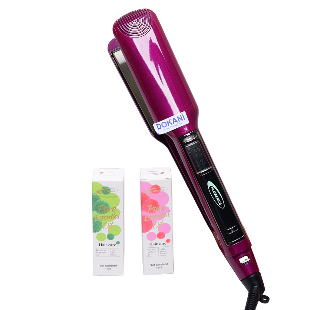 [HK450-2VI] Plaque Cheuveux Avec Afficheur Florence 150W 360° Violet 