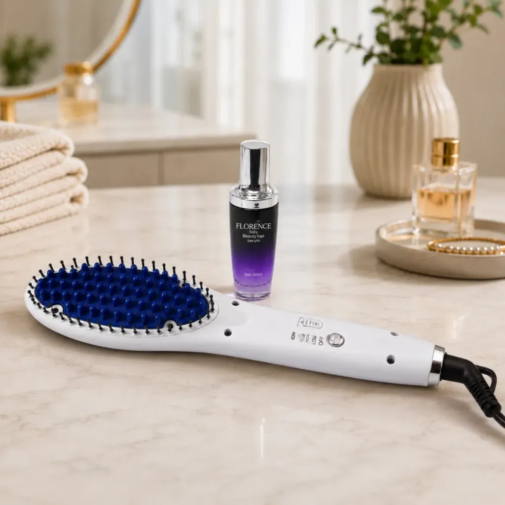 Brosse Soufflante Florence  Avec Sérum 50W 360° Bleu