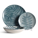 Service a Table en Porcelaine 12 Pièces Golden House Vert