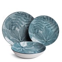 Service a Table en Porcelaine 12 Pièces Golden House Vert